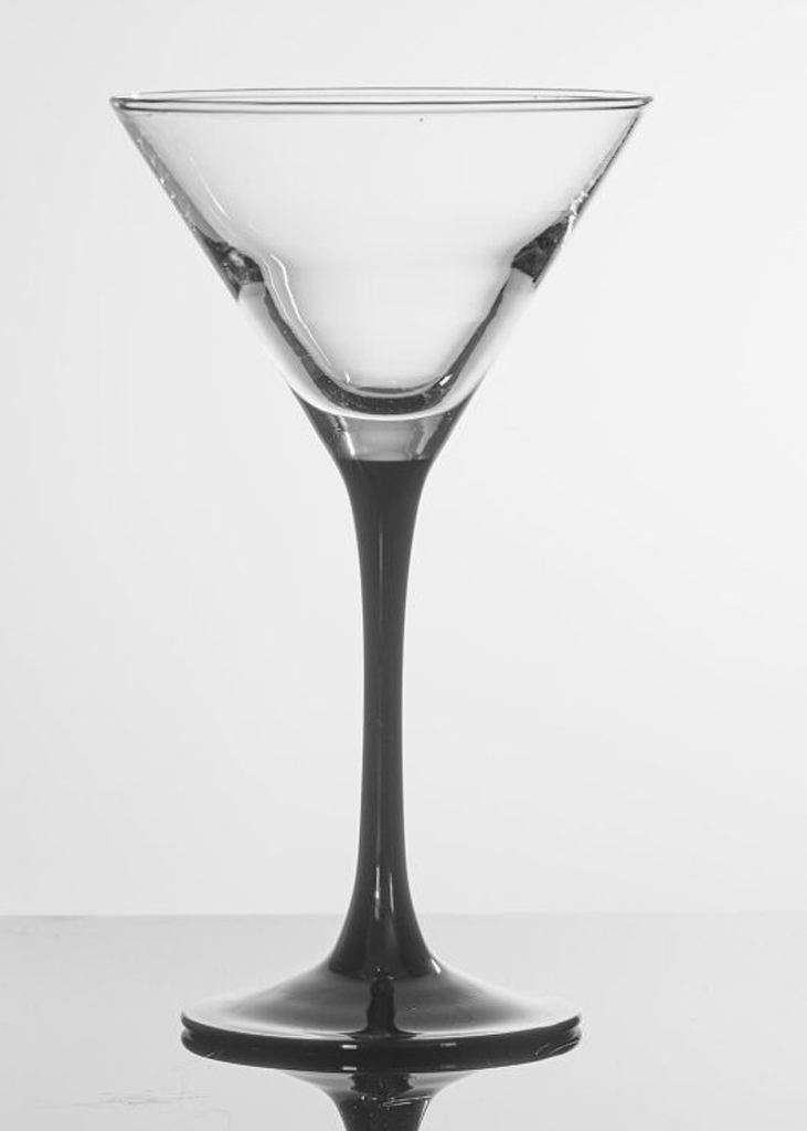 Copa de Martini con Base Negra