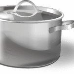 Olla Alta de Acero Inoxidable con Tapa