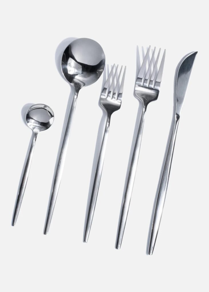 Set de Cubiertos de Acero Inoxidable Atenas