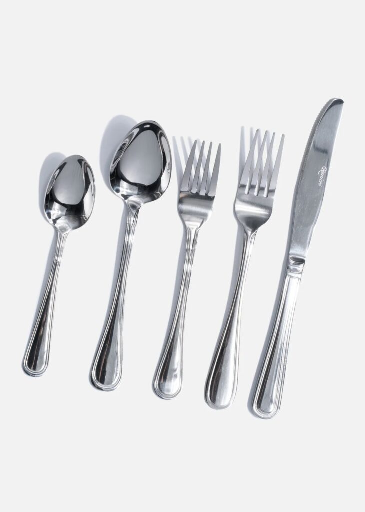 Set de Cubiertos de Acero Inoxidable Silver Ring