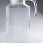 Jarra de Cristal con Tapa Blanca