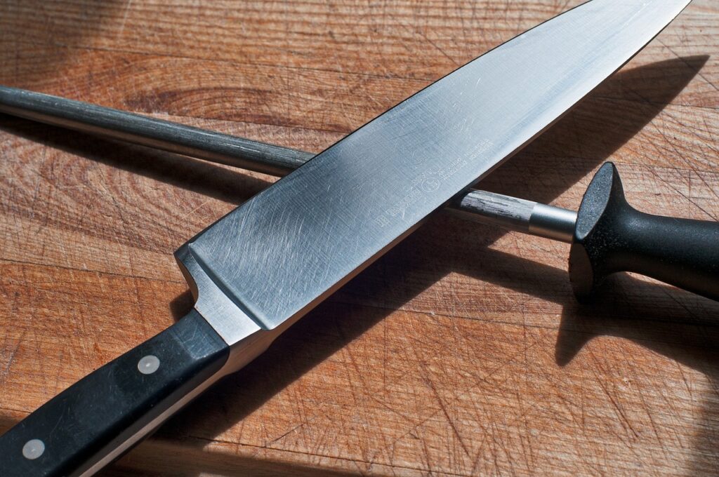 Cuchillo de Chef con Chaira de Afilado